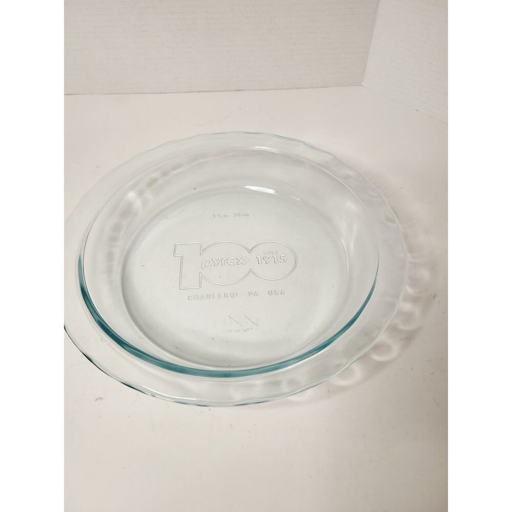 PYREX 100th Anniversary Limited Edition‎ Embossed Pie Plate – 9.5" x 1.6"